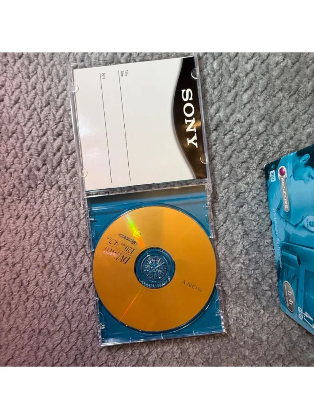 Sony DVD+RW 10-Pack 4.7GB 120 Min 1x-4x AccuCORE Rewritable Media Discs Open Box